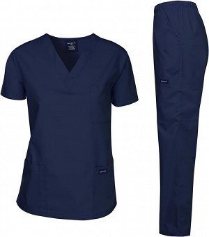 Dagacci Scrubs Medical Uniform Unisex - униформа для медперсонала в темно-синем оттенке