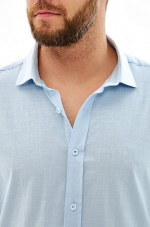 Мужская приталенная льняная рубашка