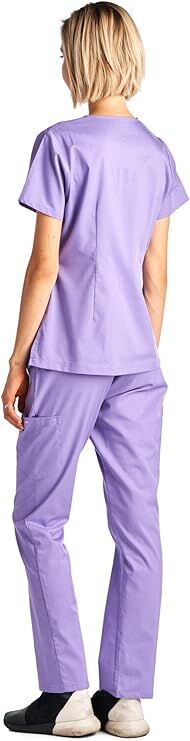 Dagacci Medical Uniform Shirt Women's - женская униформа для медперсонала, приталенная, в лавандовом цвете