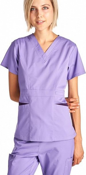 Dagacci Medical Uniform Shirt Women's - женская униформа для медперсонала, приталенная, в лавандовом цвете