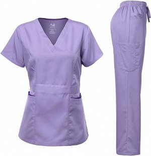 Dagacci Medical Uniform Shirt Women's - женская униформа для медперсонала, приталенная, в лавандовом цвете