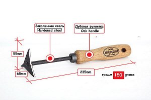 СКРЕБОК для брусчатки (рукоятка 140 мм) Tornadica