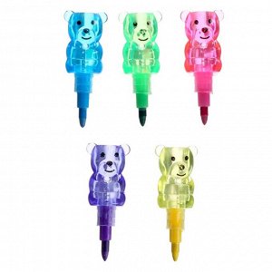 Восковой карандаш «Мишка», набор 5 цветов