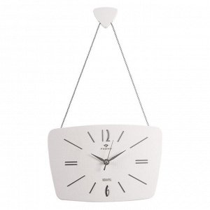 Часы настенные "Ретро", корпус белый с серебром, 27 х 18 см, АА