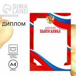 Диплом на Выпускной «Выпускника старшей школы», триколор, А4, 157 гр/кв.м