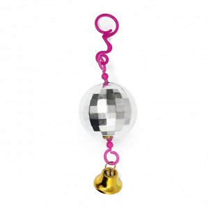 Игрушка "Диско-шар" с колокольчиком, 15 см, d 5.2 см