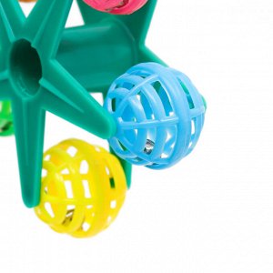 Игрушка для птиц "Карусель с шариками", 10 см (шарики по 3 см)