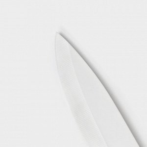 Нож керамический Доляна «Симпл», лезвие 10,5 см, ручка soft touch, цвет зелёный