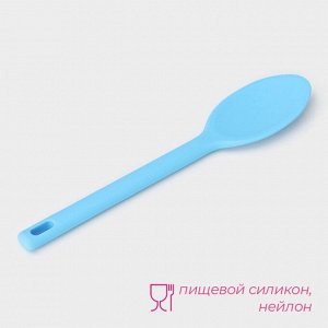 Ложка гарнирная Доляна «Люкс», 30*6*1 см, цвет голубой
