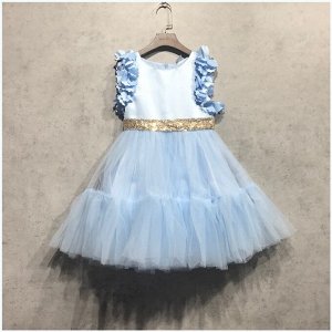 Платье Платье праздничное для девочки. Цвет: голубой. Материал: алас, фатин. Подкладка: хлопок.