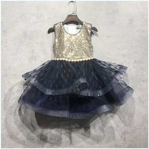 Платье Платье праздничное для девочки. Цвет: темно-синий. Материал: фатин. Подкладка: хлопок.