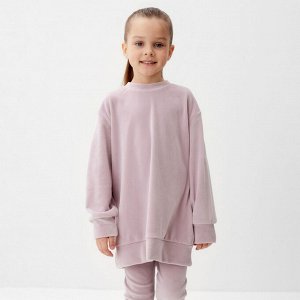 Костюм детский (свитшот, лосины) KAFTAN Plushy 30 (98-104), лиловый