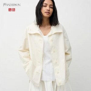 UNIQLO - легкая куртка оверсайз из хлопка - 01 OFF WHITE