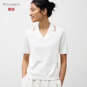 UNIQLO - стильная футблока-поло - 00 WHITE