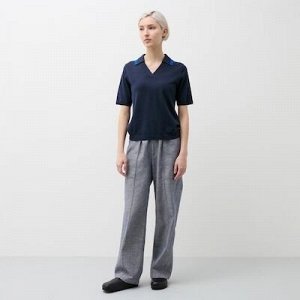 UNIQLO - стильная футблока-поло - 68 BLUE