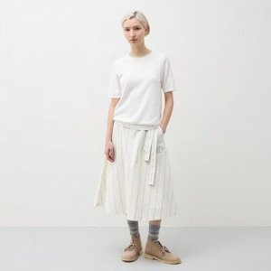 UNIQLO - свитер с круглым вырезом с коротким рукавом - 00 WHITE