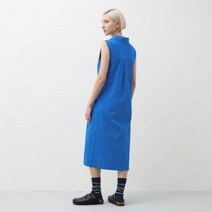 UNIQLO - платье из жатого хлопка без рукавов - 65 BLUE