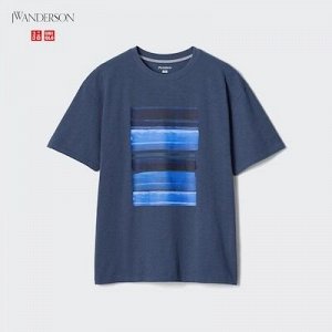 UNIQLO - хлопковая футболка с рисунком -  68 BLUE