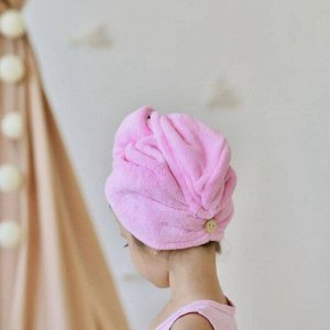 Greenway Детский тюрбан для волос Green Fiber &amp; Totty, розовый