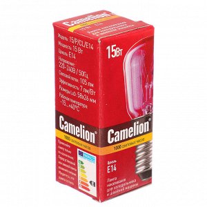 MIC Camelion 15/P/CL/E14 (Эл.лампа накал.для холодильников и шв.машин), 12116