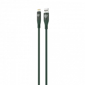 BY Кабель для зарядки Flexi iP, 1 м, 3А, Быстрая зарядка, зеленый