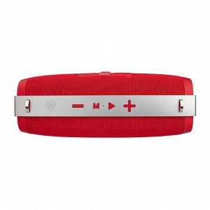 BY Колонка беспроводная Drive, 10Вт, 1800мАч, BT5.0, USB, Micro-SD, AUX, подсветка, красный