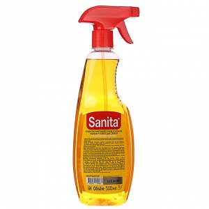 Спрей для стекол "Sanita" с нашатырным спиртом, п/б, 500 мл
