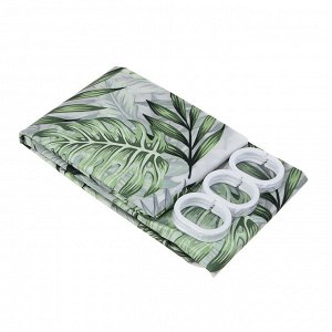 VETTA Шторка для ванной, ПЕВА, 60 г/м2, 180х180см, Листья, 038