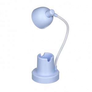 Светильник LED, USB, с подставкой для канц.принадлежностей, 10х10х33 см, АБС-пластик, 4 цвета