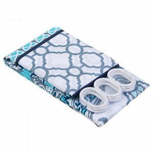 VETTA Шторка для ванной, с утяжелителем, полиэстер, 80 г/м2, 180х180 см, Орнамент, 013