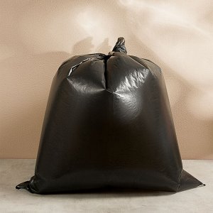 Мешки для мусора 160л, ПВД 25мкм, черные, 10 шт в рулоне