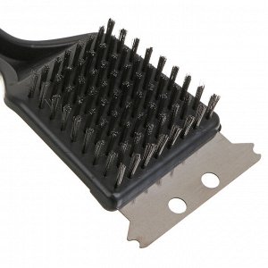 GRILLBOOM Щетка для чистки мангала с скребком, 21х7см