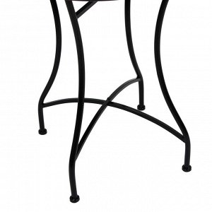 INBLOOM Набор мебели: стол 74x8x61см, стулья 2шт 104x19x40см черный, металл
