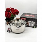 Кастрюля из нержавеющей стали с крышкой FESSLE диаметр 22 см (4.1 л)