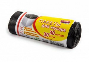 Avikomp Пакеты для мусора Стандарт, ПНД, 30л, 30шт, рулон, черные