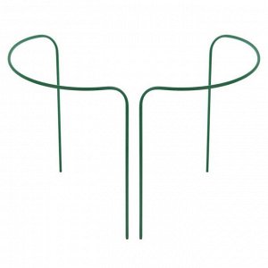 СИМА-ЛЕНД Кустодержатель, d = 40 см, h = 60 см, ножка d = 1 см, металл, набор 2 шт., зелёный