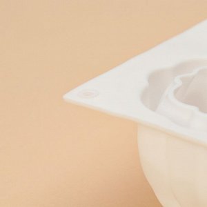 Форма для муссовых десертов и выпечки Доляна «Цветок», 30x17x5 см, 6 ячеек (d=7 см), цвет белый
