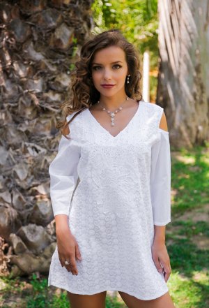 Туника 371 F-1c  Туника M,L,XL,2XL(4),
84 см, хлопок