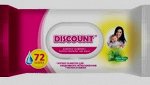 Влаж. салфетки (72шт) с клапаном &quot;Discount&quot; АЛОЭ детские