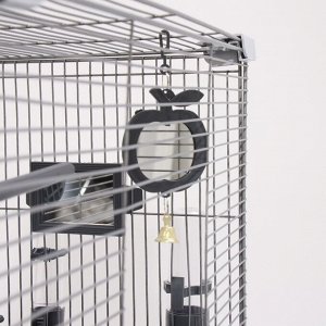 Клетка для птиц "Пижон" №100, разборная, 42 х 30 х 37см (укомплект.) серая
