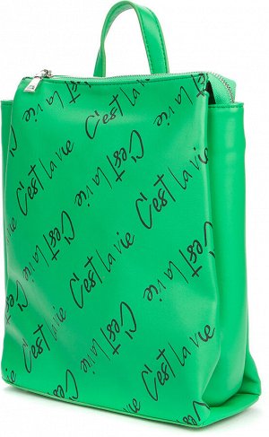 337111/33-03 зеленый иск.кожа женские рюкзак (В-Л 2023)