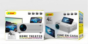 NEW ! Проектор домашний кинотеатр Andowl Full HD Multimedia LCD проектор