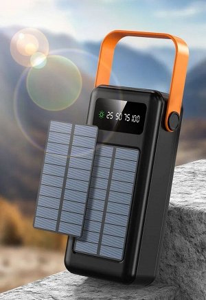 Внешний аккумулятор на солнечной батарее Power Bank 12 в 1 Solar Charger 30000 mAh