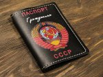Кожаная обложка на паспорт