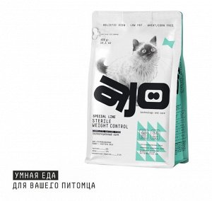 AJO д/кош Sterile&Weight Control д/кастр/стерил контроль веса Курица/Свинина 400гр
