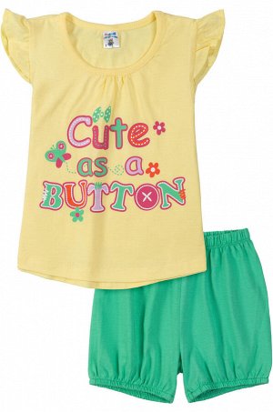 Комплекты для девочек "Cute as babies", цвет Желто-зеленый