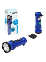 КОСМОС Фонарь светодиодный аккумуляторный Acc102LED, 2 режима,0,5W LED, 300mAh прямая зарядка от 220