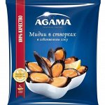 Морепродукты: чука, мидии, креветки, морские коктейли