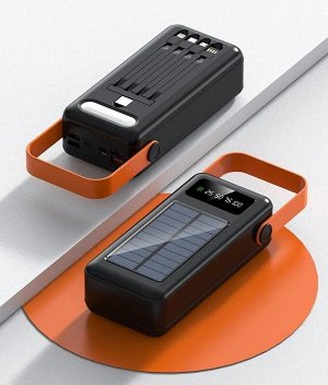 Внешний аккумулятор на солнечной батарее Power Bank 12 в 1 Solar Charger 40000 mAh