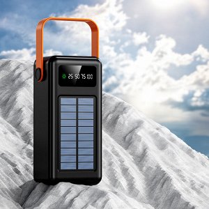 Внешний аккумулятор на солнечной батарее Power Bank 12 в 1 Solar Charger 50000 mAh